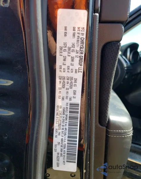 2012 Jeep Grand Cherokee Srt-8 из США, поврежденный, VIN 1C4RJFDJ2CC352056